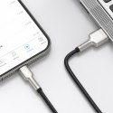 Kabel przewód Cafule Series Metal Data USB-A - iPhone Lightning 2.4A 1m - czarny