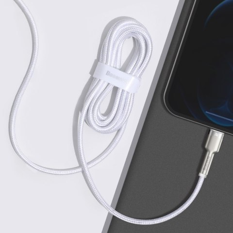 Kabel przewód Cafule Series Metal Data USB-C - iPhone Lightning 20W PD 1m - biały