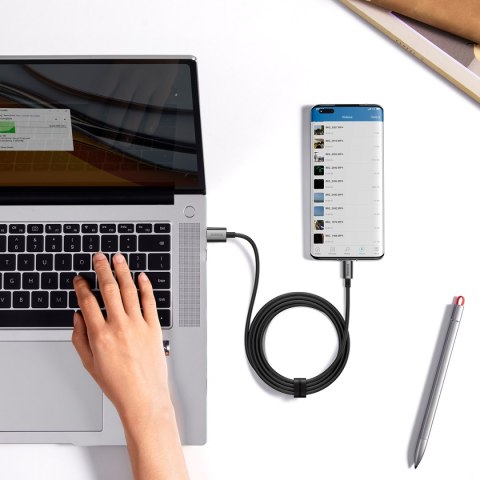 Kabel przewód Superior Series USB-A - USB-C 100W 2m - czarny