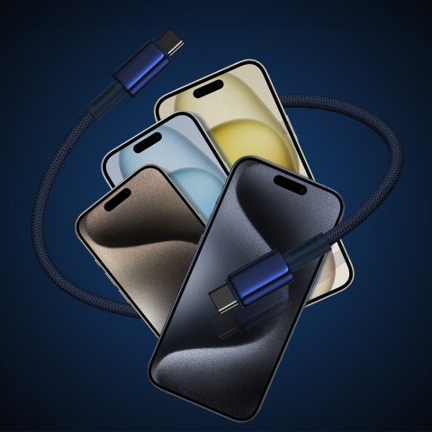 Kabel przewód Tungsten Gold USB-C - USB-C 100W 1m - granatowy