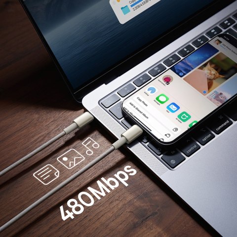 Kabel przewód Tungsten Gold USB-C - USB-C 100W 1m - złoty