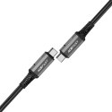 Kabel przewód USB-C USB4 PD3.1 5A do transmisji danych i Video 4K 1m - szaro-czarny Kabel przewód USB-C USB4 PD3.1 5A do transmisji danych i Video 4K 1m - szaro-czarny