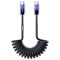 Kabel przewód spiralny USB-C - USB-C Crystal-Clear Series 60W 1.5m - czarny