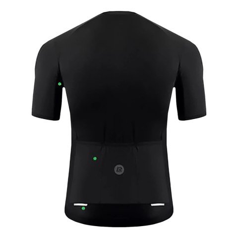 Koszulka rowerowa rozpinana z krótkim rękawem XXL - czarna Koszulka rowerowa rozpinana z krótkim rękawem XXL - czarna