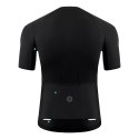 Koszulka rowerowa rozpinana z krótkim rękawem XL - czarna Koszulka rowerowa rozpinana z krótkim rękawem XL - czarna