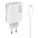 Ładowarka sieciowa Xiaomi 67W 6.2A USB-A z kablem USB-C - biała Ładowarka sieciowa Xiaomi 67W 6.2A USB-A z kablem USB-C - biała