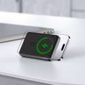 Powerbank 10000mAh indukcyjny magnetyczny z opcją podstawki PD 20W + kabel - czarny Powerbank 10000mAh indukcyjny magnetyczny z opcją podstawki PD 20W + kabel - czarny