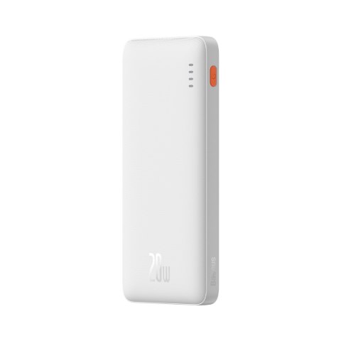Powerbank Airpow 20W 10000mAh z kablem USB-A - USB-C 30cm - biały