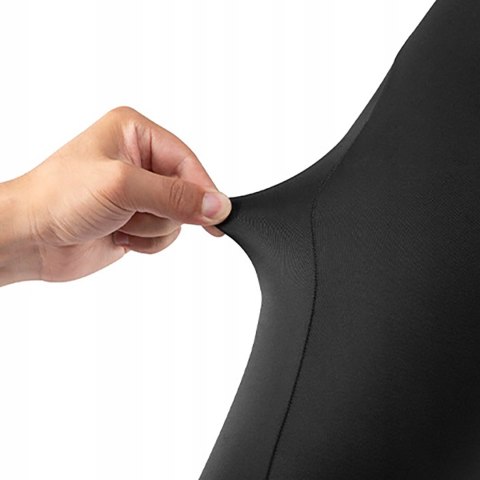 Spodenki rowerowe kolarskie krótkie na szelkach z wkładką L - czarne Spodenki rowerowe kolarskie krótkie na szelkach z wkładką L - czarne