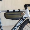 Torba rowerowa na ramę roweru z kieszenią boczną 1.7l - zielono-czarna Torba rowerowa na ramę roweru z kieszenią boczną 1.7l - zielono-czarna