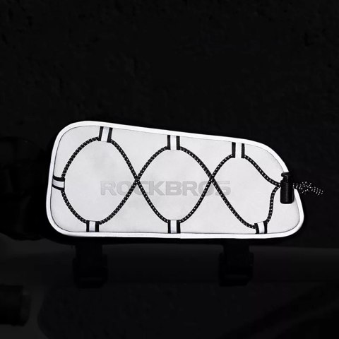 Torba sakwa rowerowa mocowana na ramę 0.9l - srebrna Torba sakwa rowerowa mocowana na ramę 0.9l - srebrna