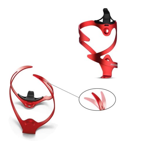 Uchwyt aluminiowy rowerowy na bidon butelkę - czerwony Uchwyt aluminiowy rowerowy na bidon butelkę - czerwony