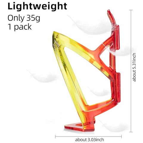 Uchwyt rowerowy na bidon butelkę - czerwono-żółty Uchwyt rowerowy na bidon butelkę - czerwono-żółty