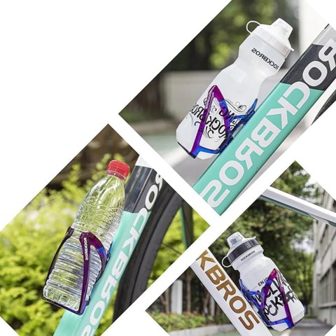 Uchwyt rowerowy na bidon butelkę - niebiesko-fioletowy Uchwyt rowerowy na bidon butelkę - niebiesko-fioletowy