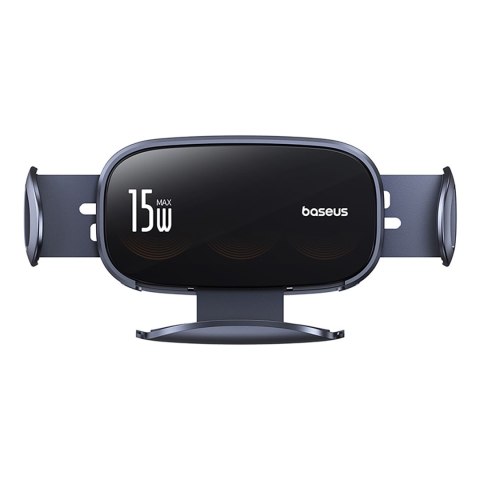 Uchwyt samochodowy na kratkę z ładowarką indukcyjną z potrójną cewką - czarny Uchwyt samochodowy na kratkę z ładowarką indukcyjną z potrójną cewką - czarny