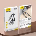 2w1 Adapter przejściówka rozdzielacz USB-C na zasilanie i słuchawki - szary 2w1 Adapter przejściówka rozdzielacz USB-C na zasilanie i słuchawki - szary