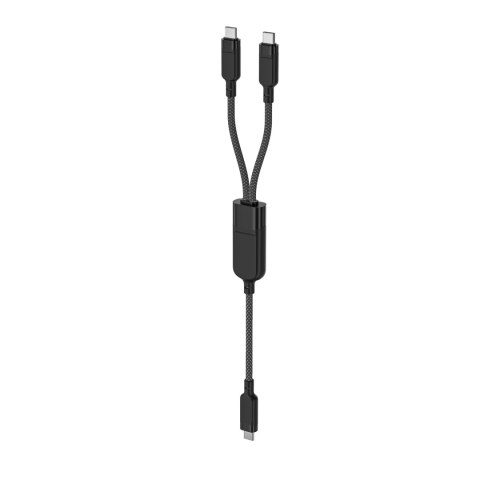 2w1 Kabel przewód podwójny USB-C - 2x USB-C 100W 480Mb/s - czarny 2w1 Kabel przewód podwójny USB-C - 2x USB-C 100W 480Mb/s - czarny