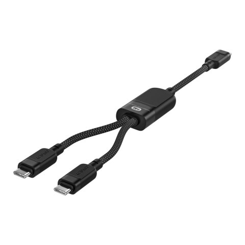 2w1 Kabel przewód podwójny USB-C - 2x USB-C 100W 480Mb/s - czarny 2w1 Kabel przewód podwójny USB-C - 2x USB-C 100W 480Mb/s - czarny