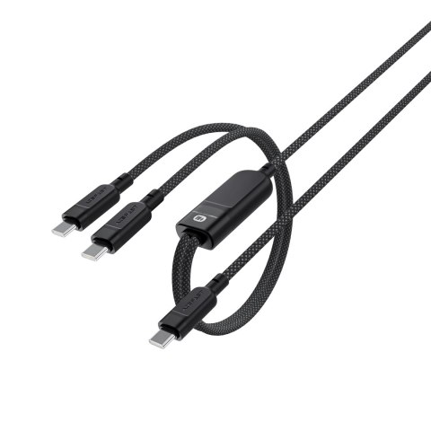 2w1 Kabel przewód podwójny USB-C - 2x USB-C 100W 480Mb/s - czarny 2w1 Kabel przewód podwójny USB-C - 2x USB-C 100W 480Mb/s - czarny