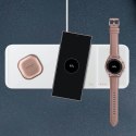 3w1 Ładowarka sieciowa Samsung Trio indukcyjna do telefonu / Galaxy Watch / Buds - biała 3w1 Ładowarka sieciowa Samsung Trio indukcyjna do telefonu / Galaxy Watch / Buds - biała