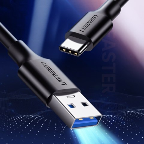 Kabel przewód USB-A 3.0 - USB-C 3A 2m - czarny
