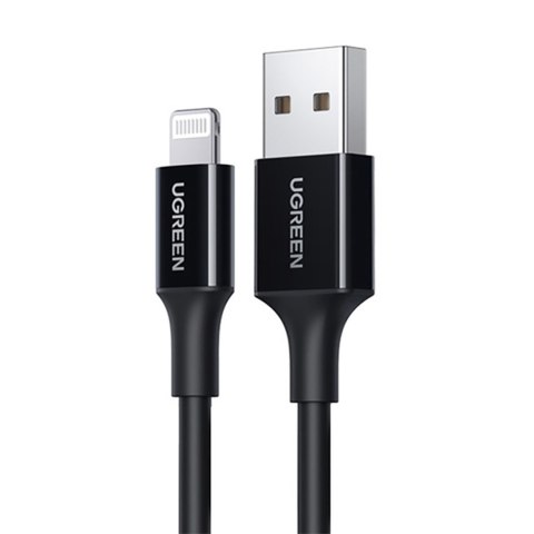 Kabel przewód USB-A - iPhone Lightning MFi 2.4A 2m - czarny