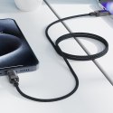 Kabel przewód USB-C z nylonowym oplotem PD 60W 480Mb/s - czarny Kabel przewód USB-C z nylonowym oplotem PD 60W 480Mb/s - czarny