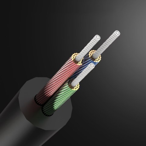 Kabel przewód audio AV119 mini jack 3.5mm 5m - czarny Kabel przewód audio AV119 mini jack 3.5mm 5m - czarny