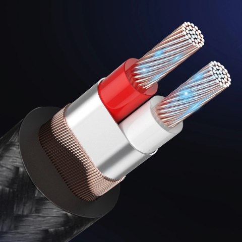 Kabel przewód audio TRS mini jack 3.5mm - jack 6.35mm 5m - szary Kabel przewód audio TRS mini jack 3.5mm - jack 6.35mm 5m - szary