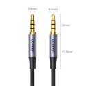 Kabel przewód audio mini jack 3.5mm - mini jack 3.5mm 1m - szary Kabel przewód audio mini jack 3.5mm - mini jack 3.5mm 1m - szary