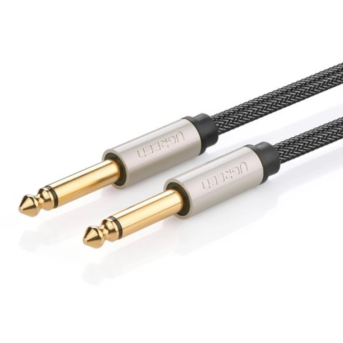Kabel przewód audio mono TS jack 6.35mm - jack 6.35mm 2m - szary Kabel przewód audio mono TS jack 6.35mm - jack 6.35mm 2m - szary