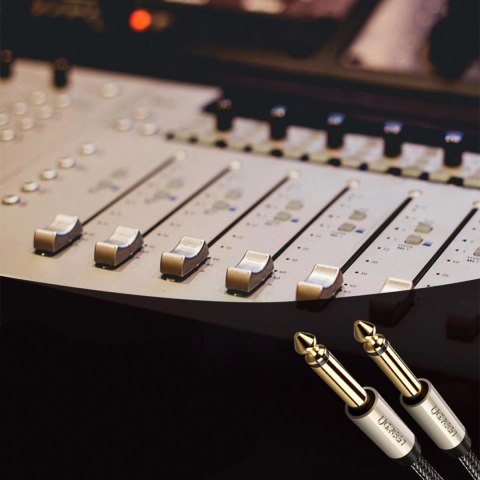 Kabel przewód audio mono TS jack 6.35mm - jack 6.35mm 2m - szary Kabel przewód audio mono TS jack 6.35mm - jack 6.35mm 2m - szary