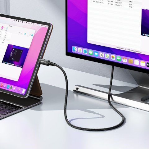 Kabel przewód audio-video USB-C - HDMI 4K 60Hz HDR 1.8m - czarny Kabel przewód audio-video USB-C - HDMI 4K 60Hz HDR 1.8m - czarny
