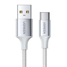 Kabel przewód w oplocie USB-A - USB-C QC 3.0 3A 0.5m - biały
