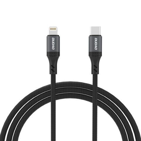 Kabel przewód z oplotem L3CL USB-C - Lightning 30W 2m - czarny Kabel przewód z oplotem L3CL USB-C - Lightning 30W 2m - czarny