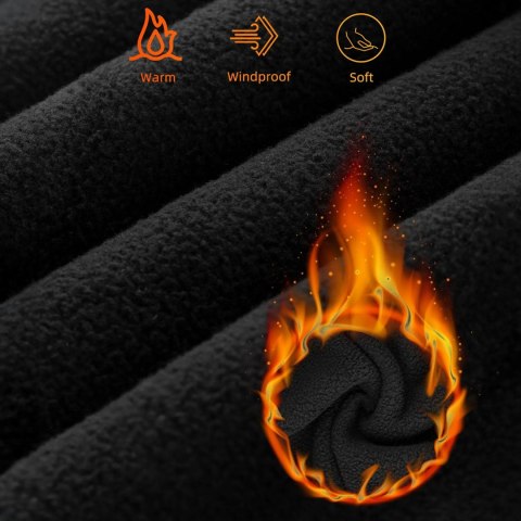 Kominiarka sportowa z maską i filtrem New Velvet rower motor narty treking - czarna Kominiarka sportowa z maską i filtrem New Velvet rower motor narty treking - czarna