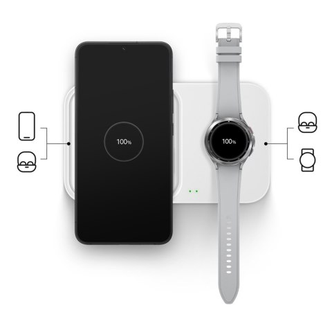 Ładowarka Samsung Wireless Charger Duo indukcyjna 15W - biała Ładowarka Samsung Wireless Charger Duo indukcyjna 15W - biała