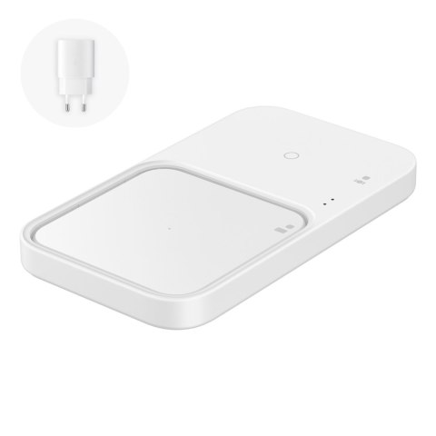 Ładowarka Samsung Wireless Charger Duo indukcyjna 15W + ładowarka sieciowa i kabel - biała Ładowarka Samsung Wireless Charger Duo indukcyjna 15W + ładowarka sieciowa i kabel - biała