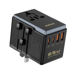 Ładowarka adapter podróżny GAN PRO 3 65W EU / US / JP / AUS / UK 2x USB-C 2x USB-A - czarny