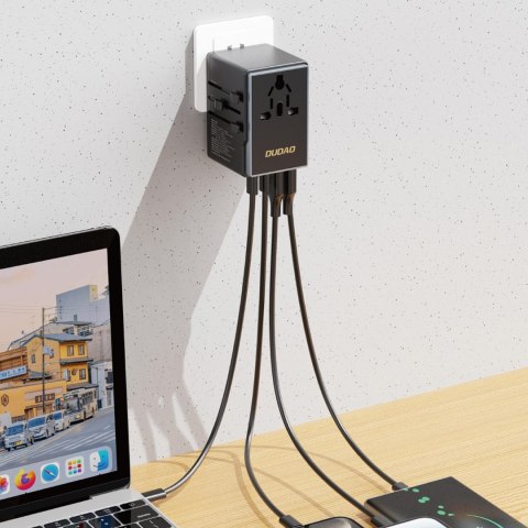 Ładowarka adapter podróżny GAN PRO 3 65W EU / US / JP / AUS / UK 2x USB-C 2x USB-A - czarny Ładowarka adapter podróżny GAN PRO 3 65W EU / US / JP / AUS / UK 2x USB-C 2x USB-A - czarny
