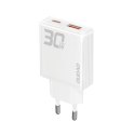 Ładowarka sieciowa GaN A30EUL 30W USB-A USB-C - biała Ładowarka sieciowa GaN A30EUL 30W USB-A USB-C - biała