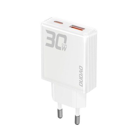 Ładowarka sieciowa GaN A30EUL 30W USB-A USB-C - biała Ładowarka sieciowa GaN A30EUL 30W USB-A USB-C - biała
