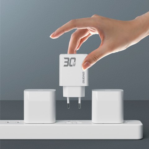 Ładowarka sieciowa GaN A30EUL 30W USB-A USB-C - biała Ładowarka sieciowa GaN A30EUL 30W USB-A USB-C - biała