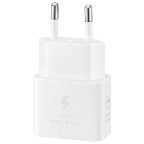 Ładowarka sieciowa GaN Samsung 25W SFC z kablem USB-C - biała Ładowarka sieciowa GaN Samsung 25W SFC z kablem USB-C - biała