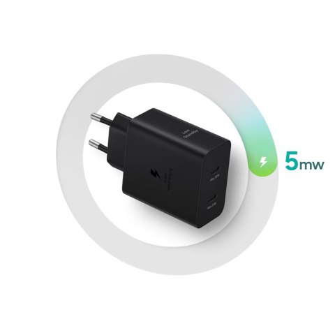 Ładowarka sieciowa Samsung Power Adapter Duo 2x USB-C 50W - czarna