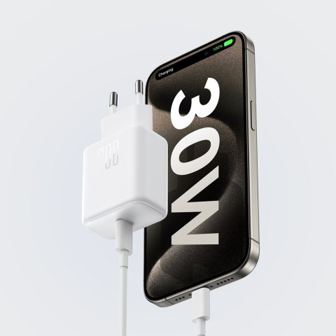 Ładowarka sieciowa USB-C PD 30W QC SFC - biała