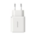 Ładowarka sieciowa USB-C - USB-A 30W PD - biała