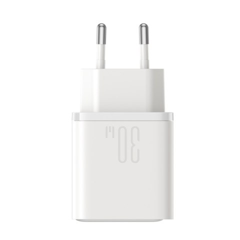 Ładowarka sieciowa USB-C - USB-A 30W PD - biała