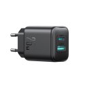 Ładowarka sieciowa USB-C i USB-A 25W SFC PPS PD - czarna