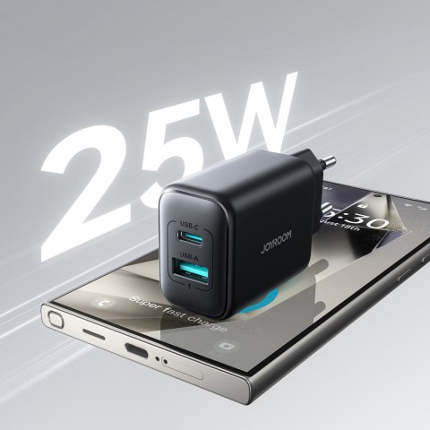 Ładowarka sieciowa USB-C i USB-A 25W SFC PPS PD - czarna